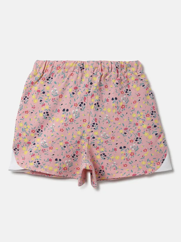 UCB printed pink cotton shorts