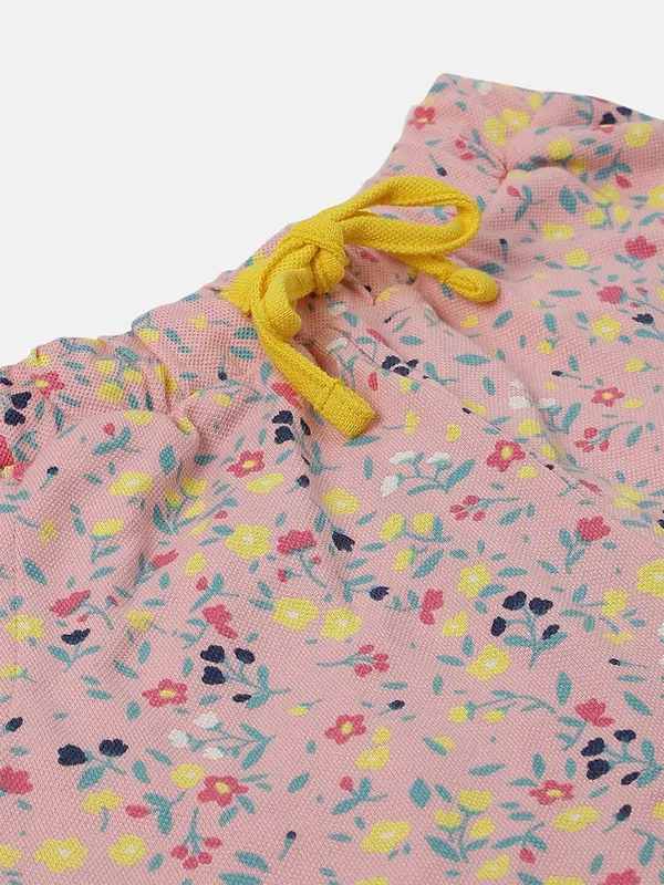 UCB printed pink cotton shorts