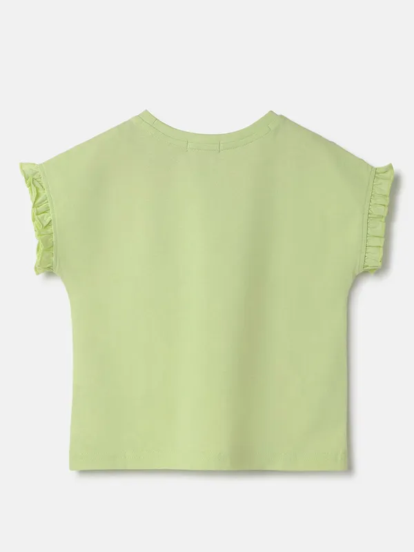 UCB  printed sage green cotton t-shirt