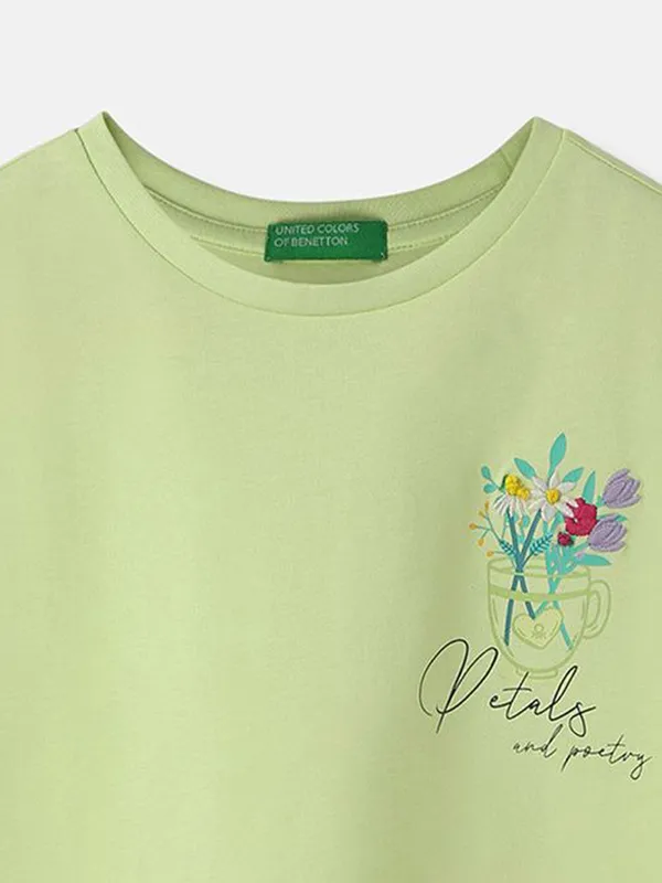 UCB  printed sage green cotton t-shirt