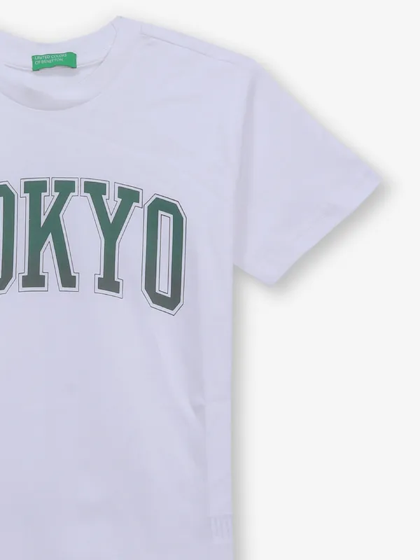 UCB printed white cotton t-shirt