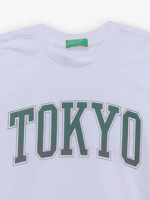 UCB printed white cotton t-shirt