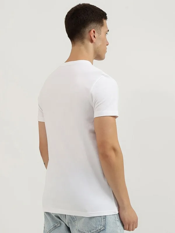 UCB printed white t-shirt in cotton fabric