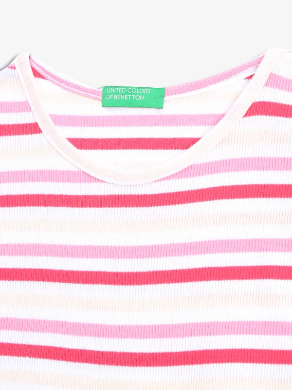 UCB red and pink stripe top