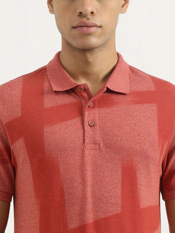 UCB red cotton t-shirt for men