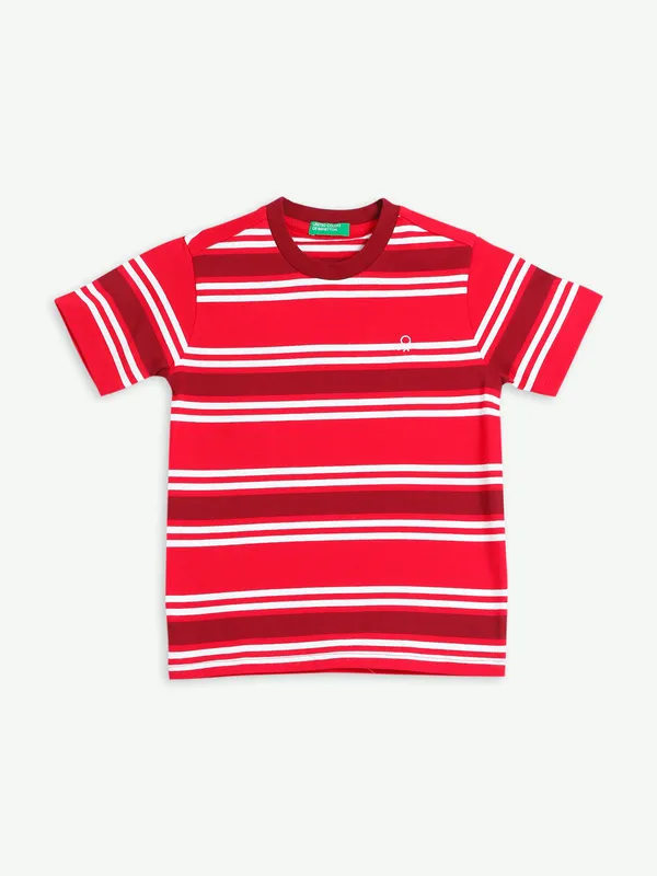 UCB red knitted stripe t shirt