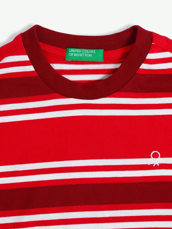 UCB red knitted stripe t shirt