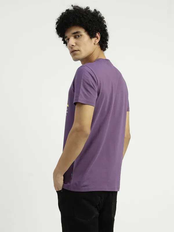 UCB round neck purple cotton t-shirt