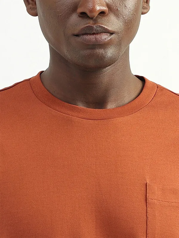 UCB rust orange plain cotton t shirt