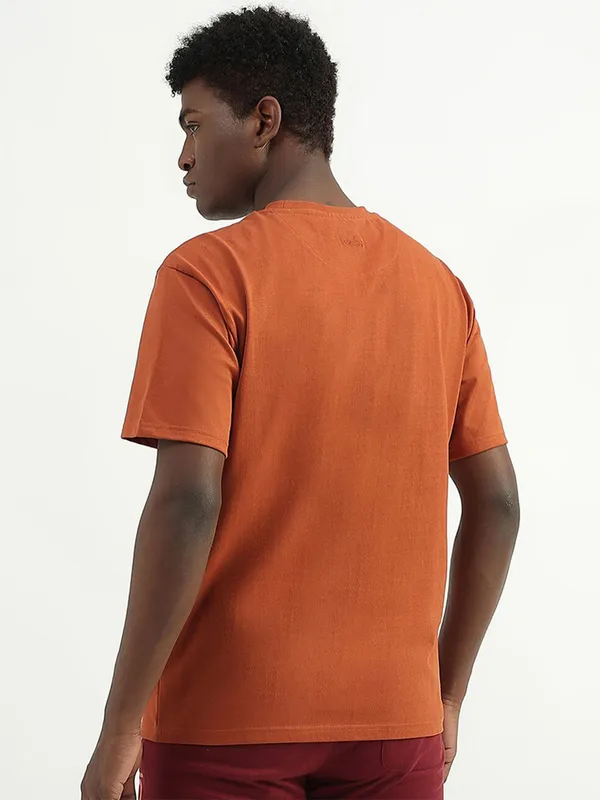UCB rust orange plain cotton t shirt