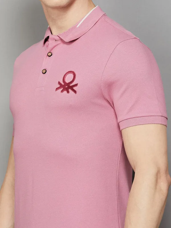UCB salmon pink slim fit t-shirt