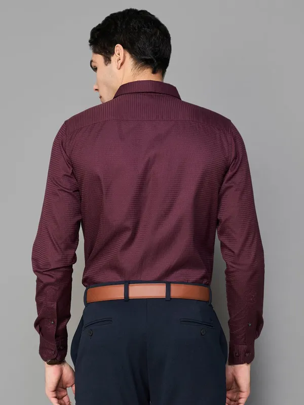 UCB sober wine cotton casual wear shirt for men