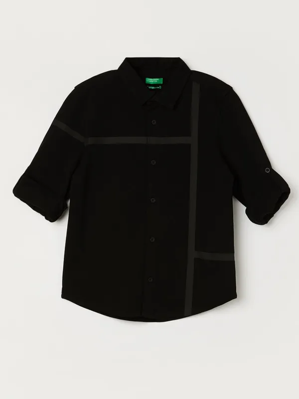UCB stripe black cotton shirt