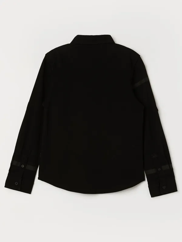 UCB stripe black cotton shirt