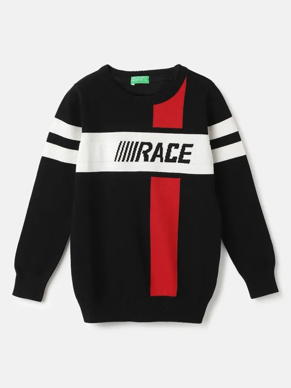 UCB stripe black cotton t-shirt