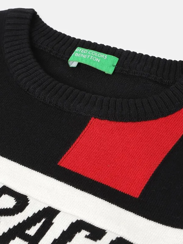 UCB stripe black cotton t-shirt