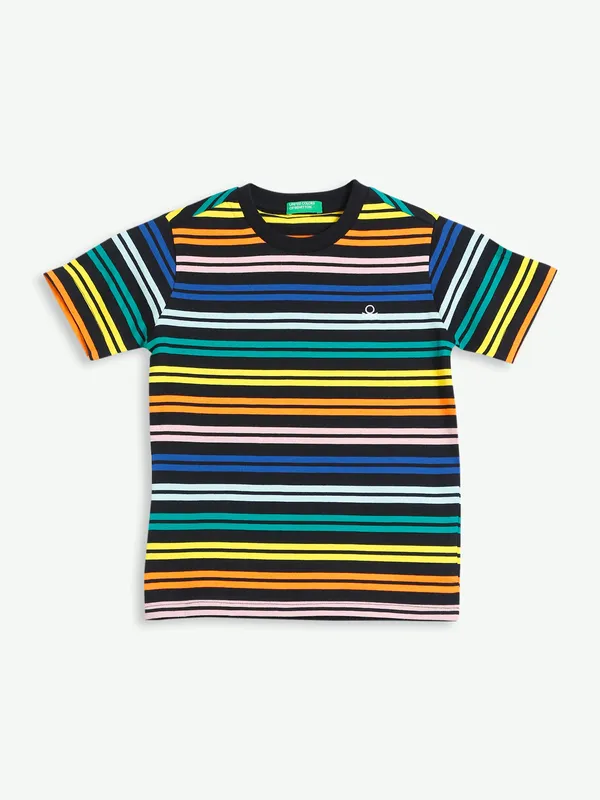 UCB stripe knitted black t shirt