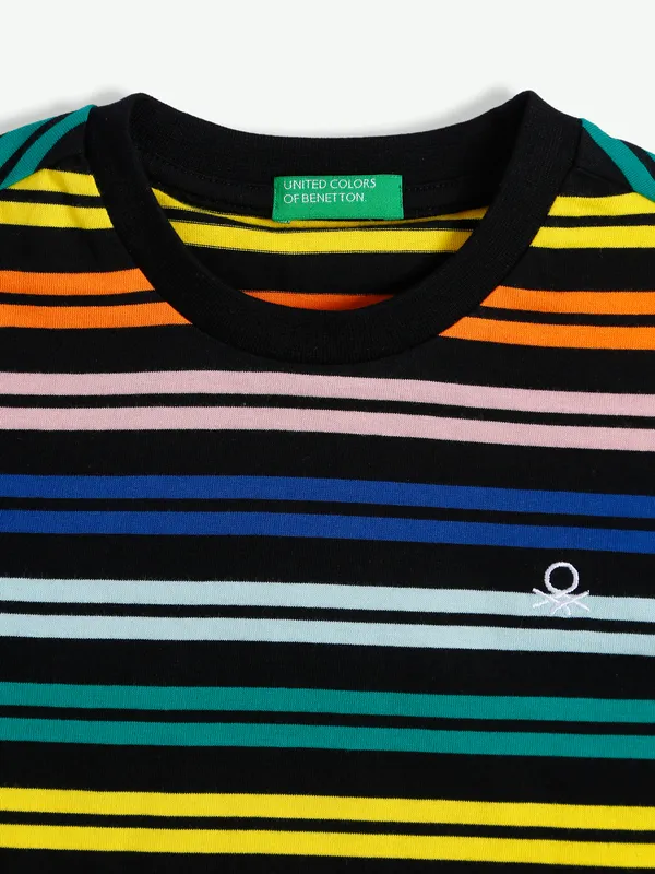 UCB stripe knitted black t shirt