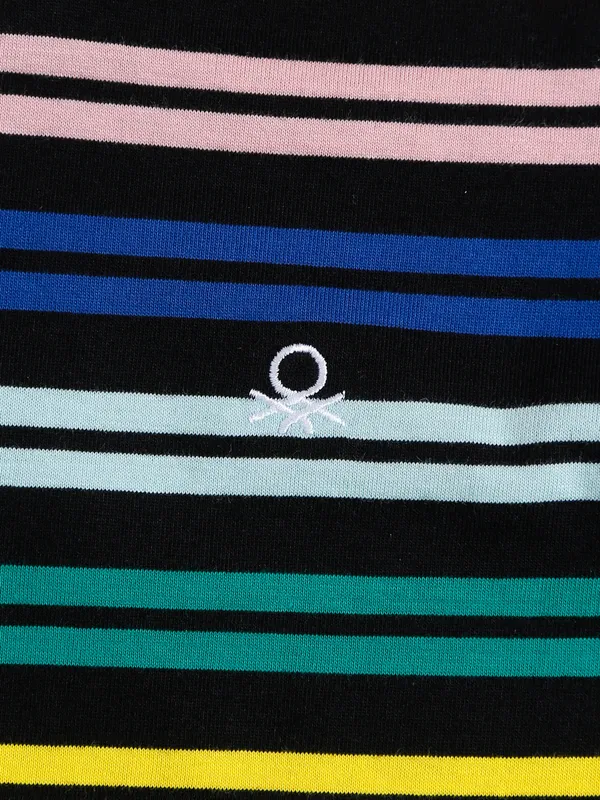 UCB stripe knitted black t shirt