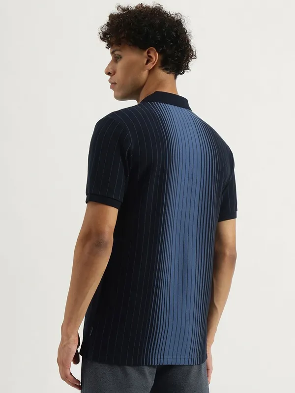 UCB stripe navy cotton t-shirt