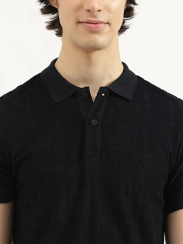 UCB textured cotton clack t-shirt for men