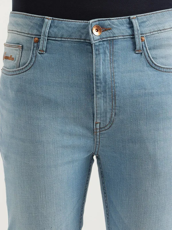 UCB washed blue denim jeans for men