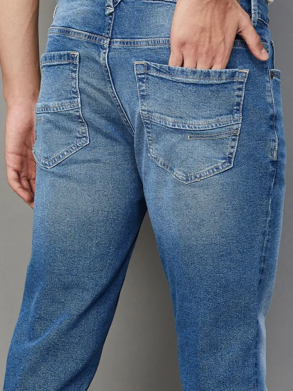 UCB washed light blue skinny fit denim jeans for men