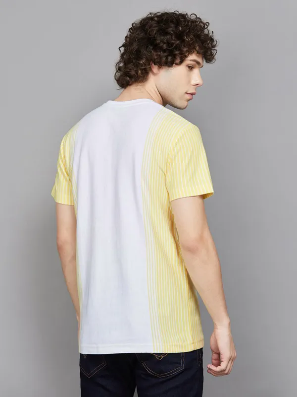 UCB white and yellow cotton t-shirt
