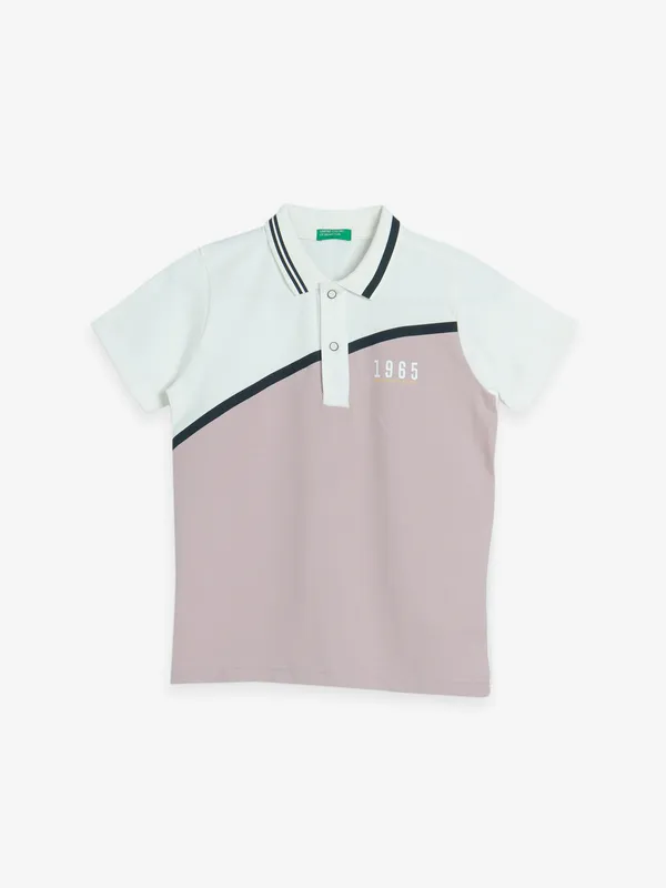 UCB white color block t shirt