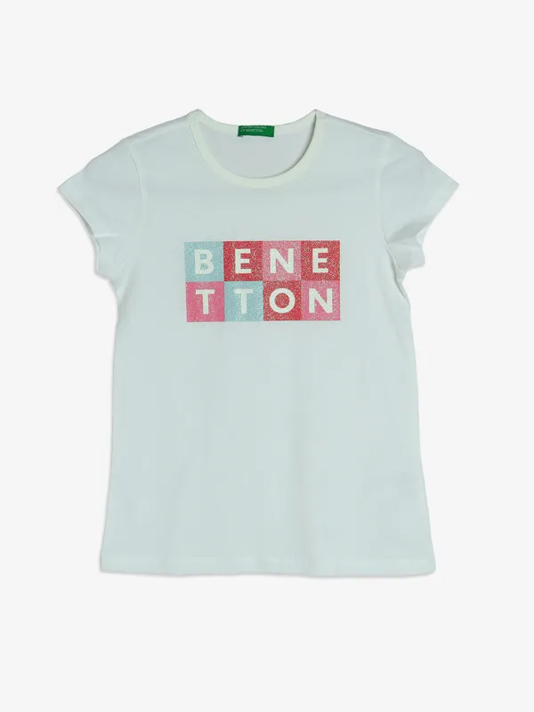 UCB white cotton printed t-shirt