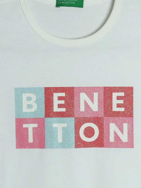 UCB white cotton printed t-shirt