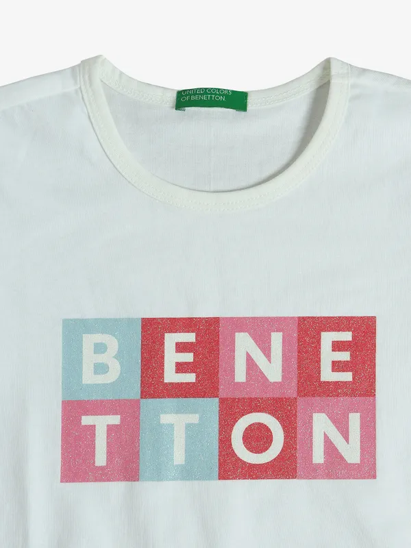 UCB white cotton printed t-shirt