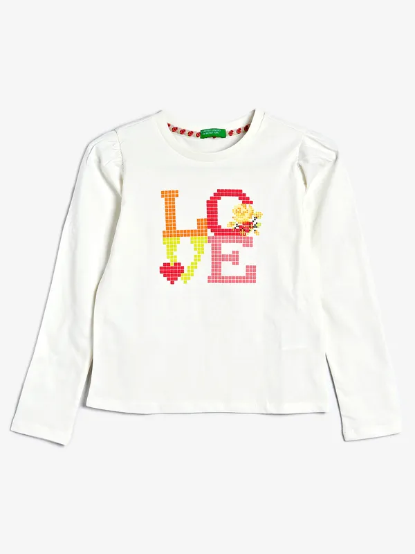 UCB white cotton printed top