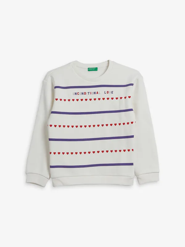 UCB white knitted sweatshirt