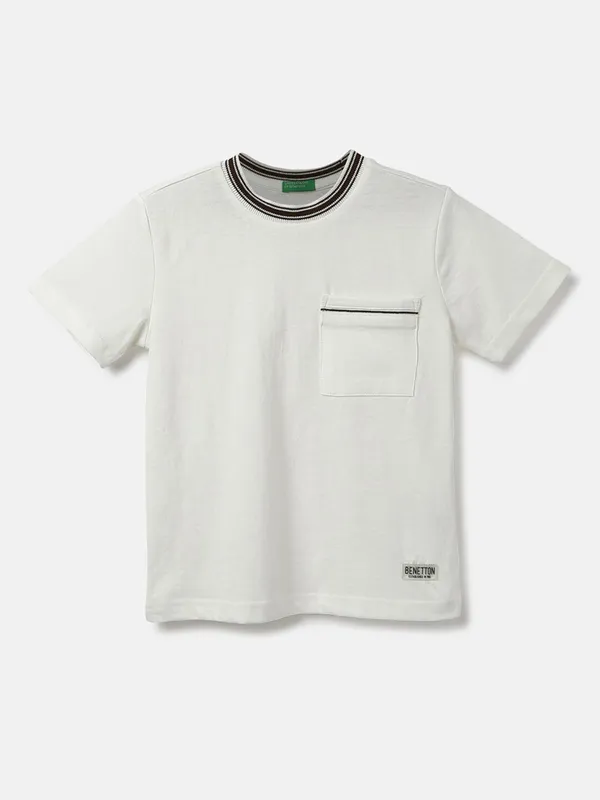UCB white plain t shirt in cotton