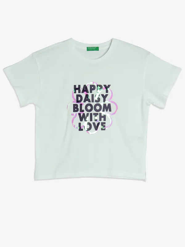 UCB white printed cotton top