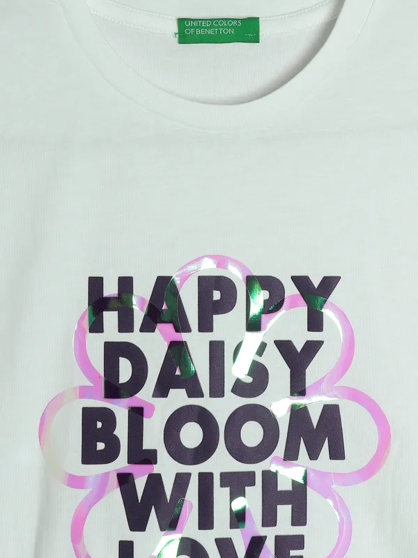 UCB white printed cotton top