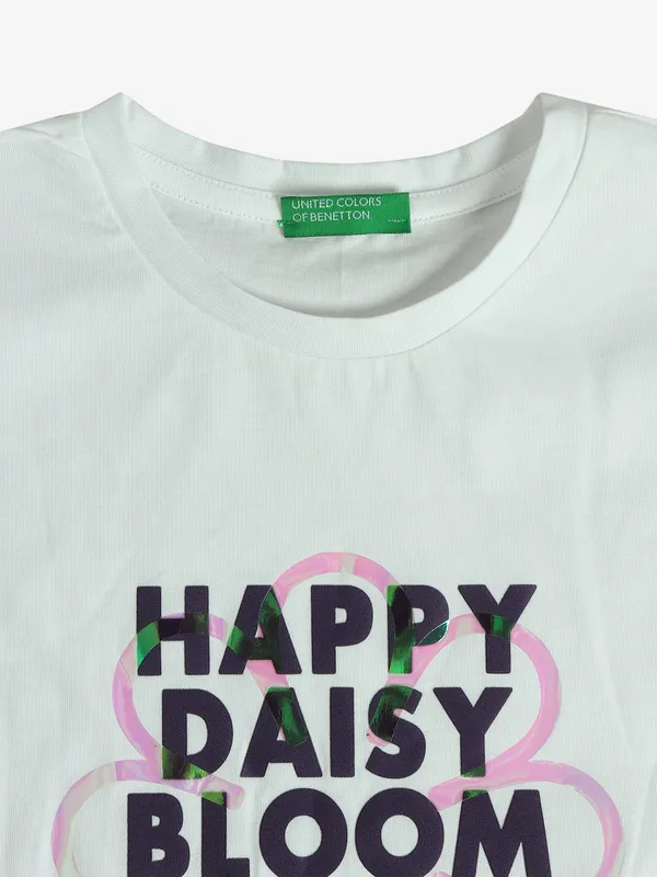 UCB white printed cotton top