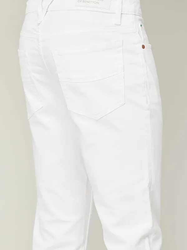 UCB white solid casual jeans