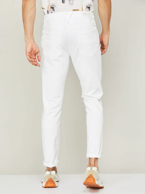 UCB white solid casual jeans