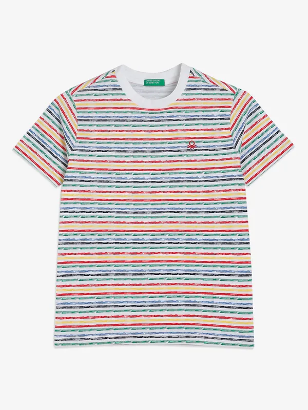 UCB white stripe cotton t-shirt