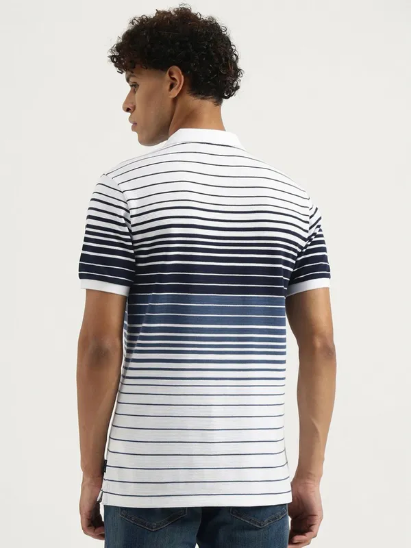 UCB white stripe cotton t-shirt for men
