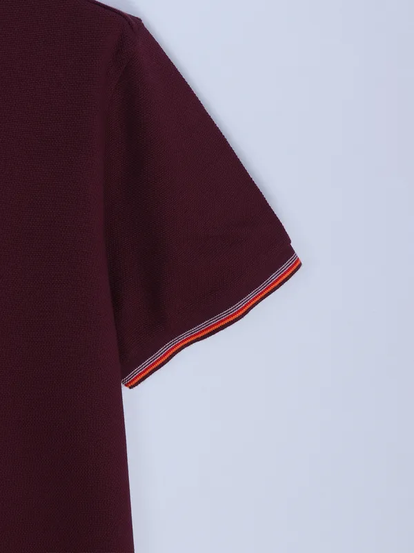 UCB wine cotton half sleeves t shirt