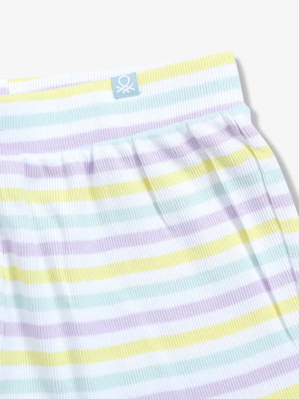 UCB yellow and purple stripe cotton shorts