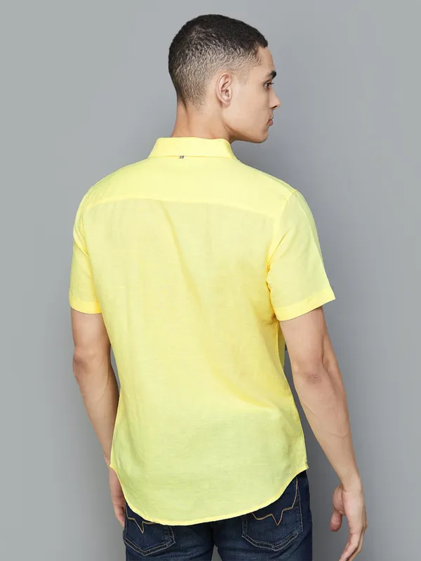 UCB yellow linen shirt