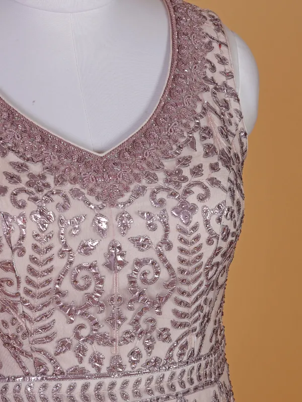 Unique lilac wedding style salwar suit