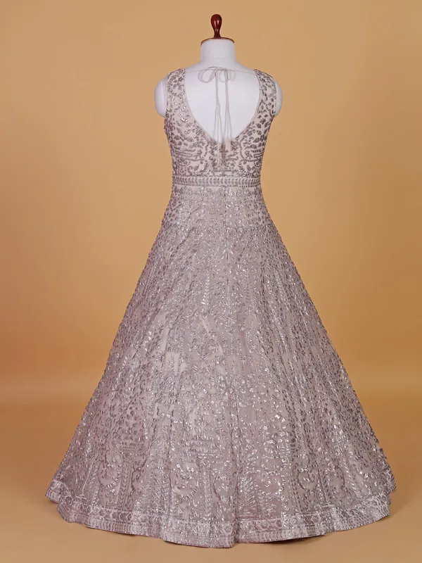 Unique lilac wedding style salwar suit