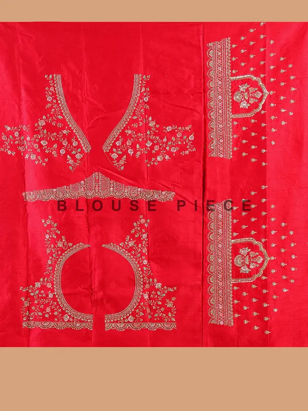 Unstiched red georgette lehenga choli
