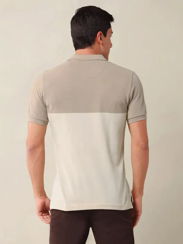 US POLO ASSN beige cotton t-shirt