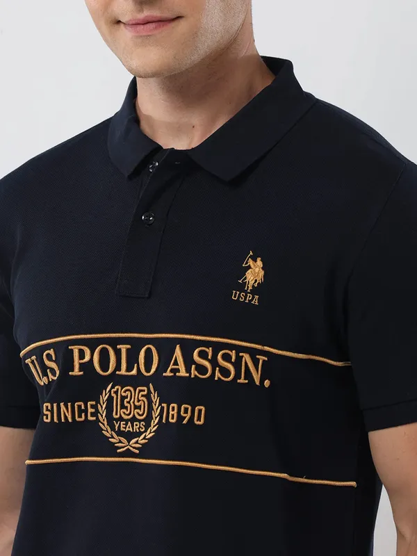 US POLO ASSN black brand name cotton t-shirt